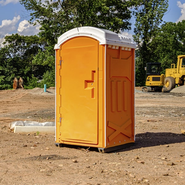 how often are the portable restrooms cleaned and serviced during a rental period in New Castle County Delaware